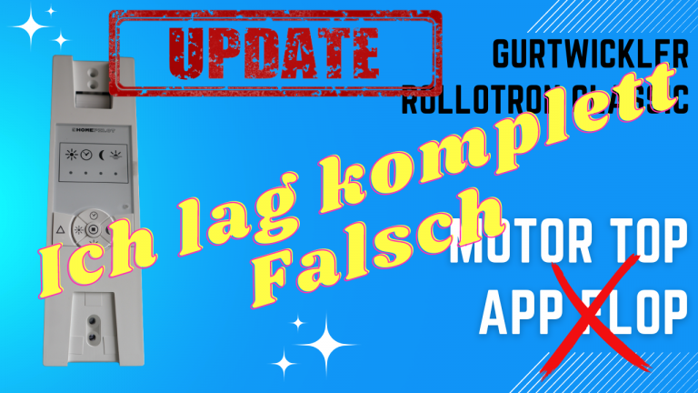 Richtigstellung bezüglich des Rollotron Classic Smart Gurtwicklers und der zugehörigen App-Konfiguration